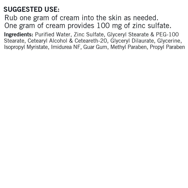 Crema al solfato di zinco 4 once di Kirkman