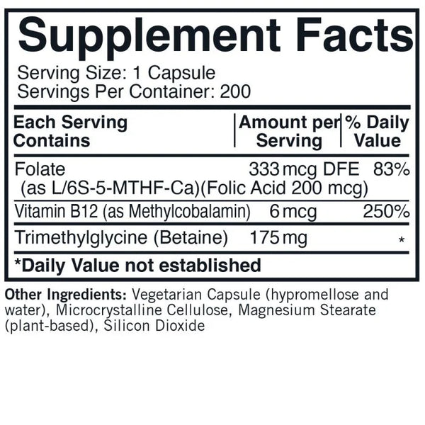 *Fekete Péntek Akció 15% Kedvezmény* TMG Folinsav & MB12 200 Kapszula a Kirkmantól