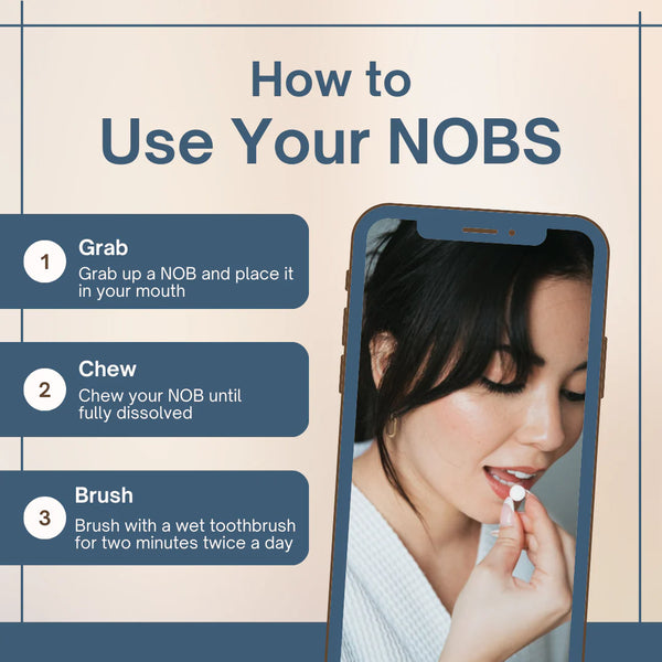 NOBS Flouride Free Toothpaste 186 Tablets (3 Months)