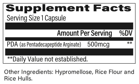 BPC-157 Pentadecapéptido arginato 500mcg (PDA) 60 cápsulas - PREVENTA