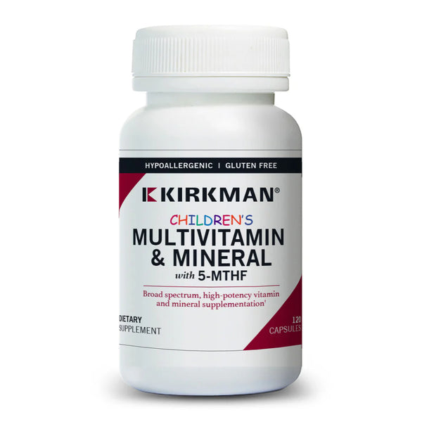 Kirkman의 5-MTHF 120 캡슐이 함유된 어린이용 종합 비타민-미네랄