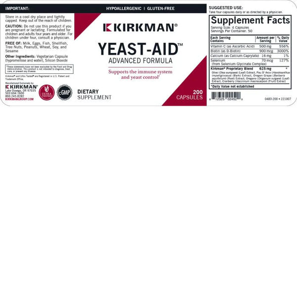 *Reducere de Black Friday 15%* Yeast-Aid Hipoalergenic 200 Capsule