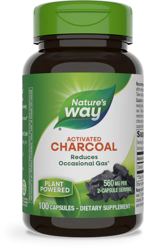 Activated Charcoal 100 Capsule, di Natures Way