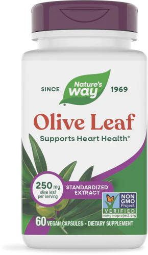 Olive Leaf Extract 20% Oleuropein 60 Capsules by Natures Way
