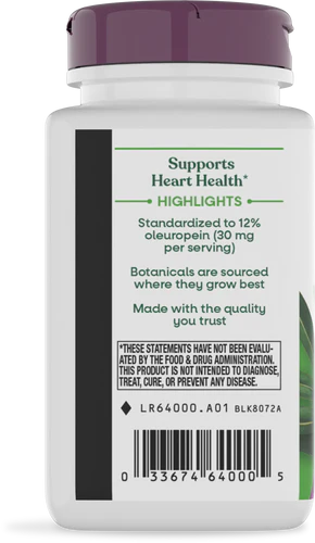 Olive Leaf Extract 20% Oleuropein 60 Capsules by Natures Way