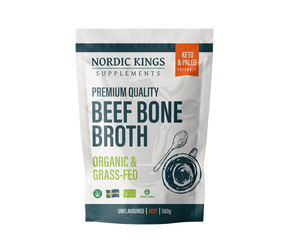 Premium Bone Bulion w proszku – karmiony trawą i organiczny, 500 g proszku