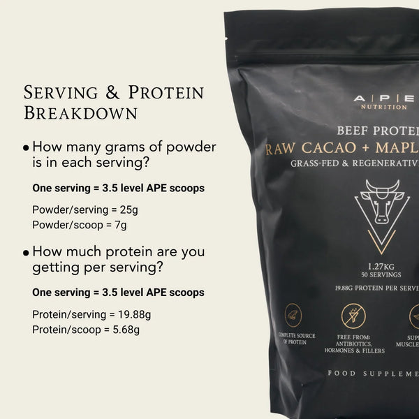 *25% OFF BBE 11th December 2026* Grass-Fed Beef Protein | Raw Cacao & Maple Sea Salt