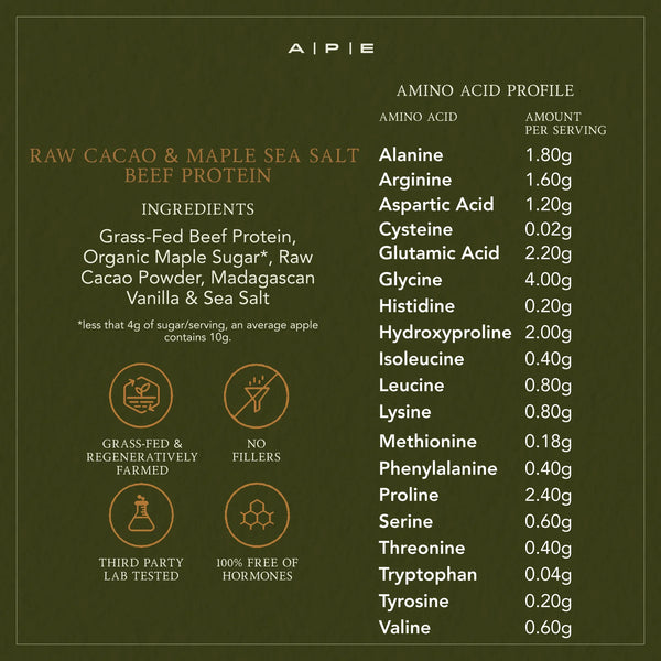 *25% OFF BBE 11th December 2026* Grass-Fed Beef Protein | Raw Cacao & Maple Sea Salt