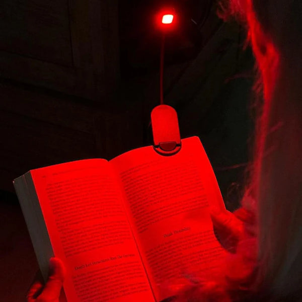 Lámpara de lectura con luz roja