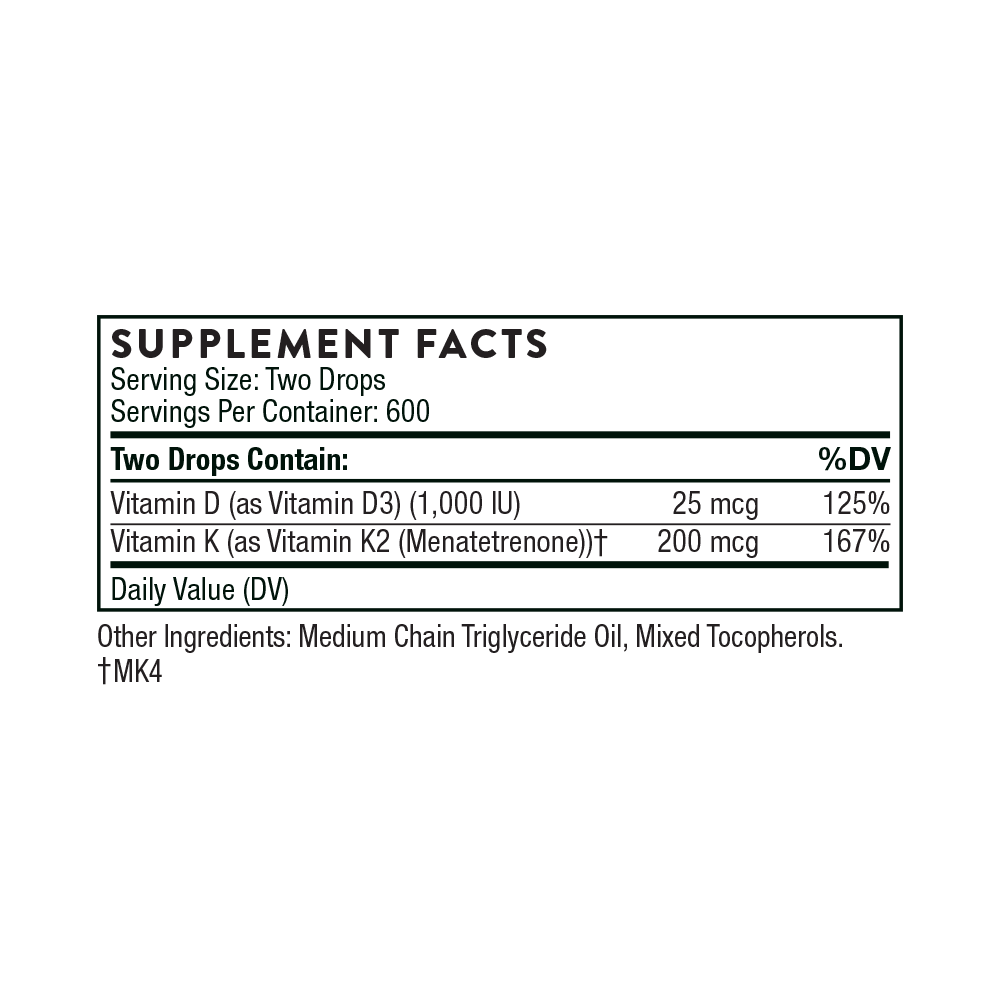 Vitamin D3/K2 Liquid 30mls | MandiMart-EU