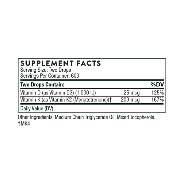 Vitamine D3/K2 liquide 30 ml