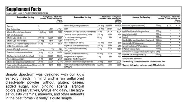 Simple Spectrum Supplement Powder 5.6oz (30 Servings)