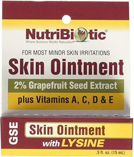 NutriBiotic, unguent pentru piele, 2% extract de semințe de grapefruit cu lizină 15 ml