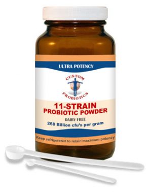 11 ceppi di probiotici in polvere da 100 g di Custom Probiotics