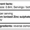 Sulfato de zinc iónico líquido ultraconcentrado (15 mg/porción) 50 ml